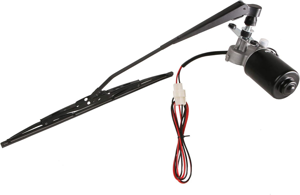 12V Universal Electric Windshield Wiper Motor Kit for UTV ATV Windshields, 110° Sweep, 17.7" Arm, 15.7" Blade Pack of 2 P839