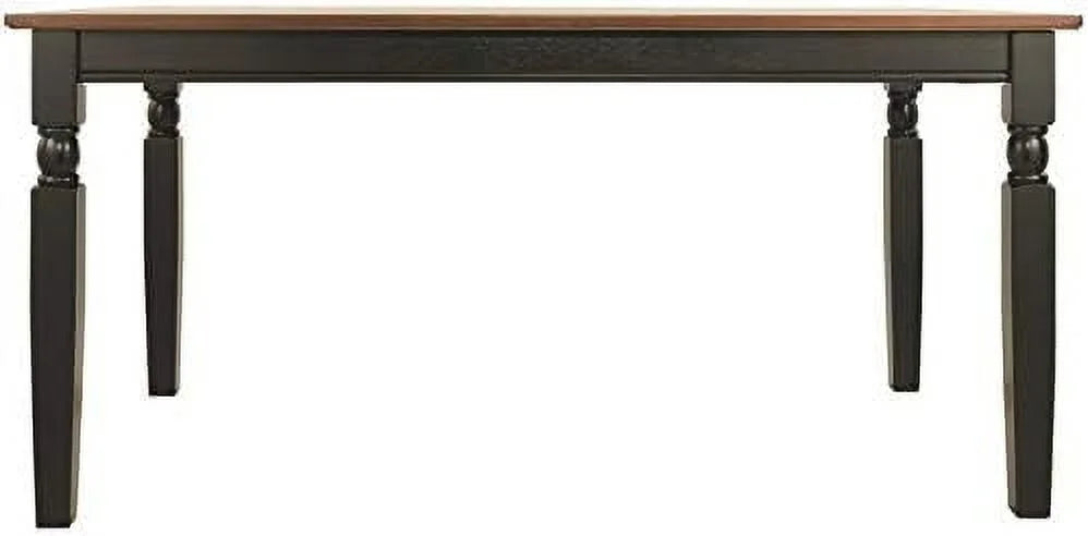 Solid Two-Toned Rectangular Dining Table W4553
