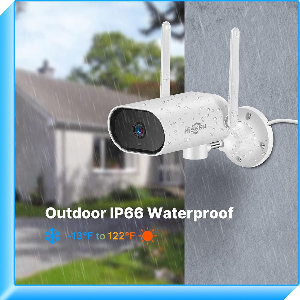 8CH 2K Wireless Security Camera System, 4pcs 180° View Cameras, 1TB Hard Drive A906138