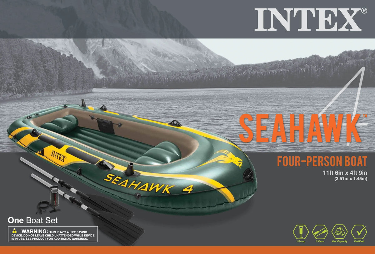 4 Person Inflatable Boat Set with Oars & Air Pump I2876