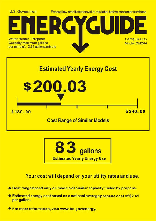 2.64 GPM Propane Tankless Water Heater S650967
