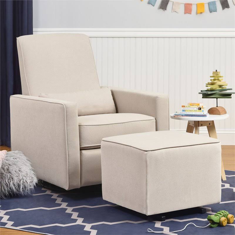 Cream Gliding Ottoman S35284