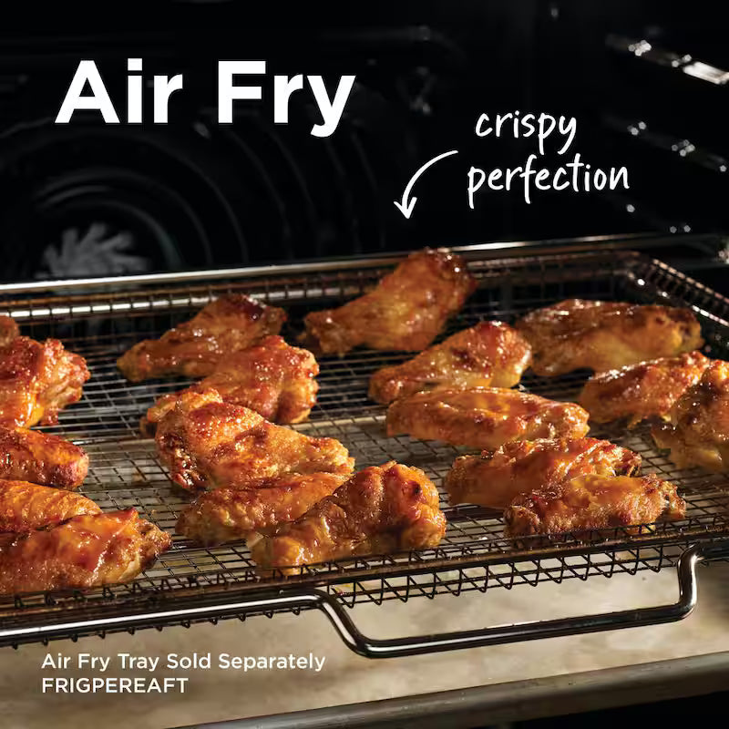 30 in. 6.2 cu.ft. 5 Element Slide-In Electric Range with Convection and Air Fry Stainless Steel N156