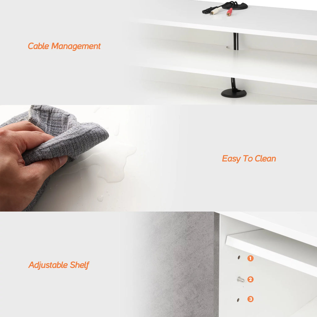 Grey White Wall Mounted Floating TV Stand Z16907