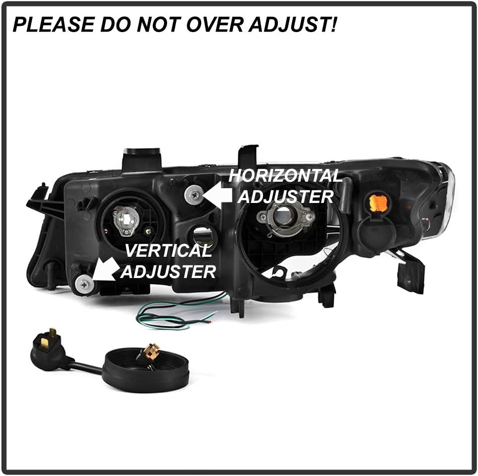 LED Tube Projector Headlights Chrome Housing N3310