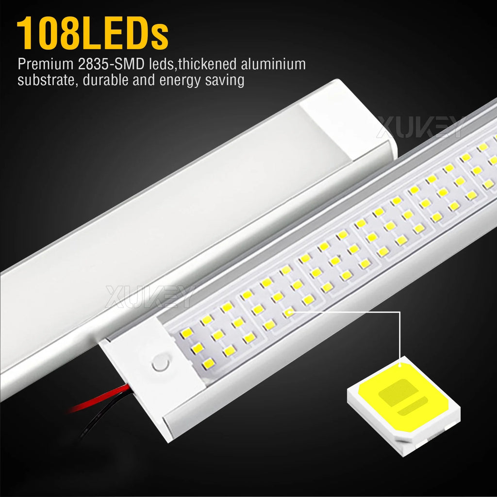 4pc RV Car Interior Led Ceiling Lights Strip Bar Boat Camper Trailer 10W Bright White L5922