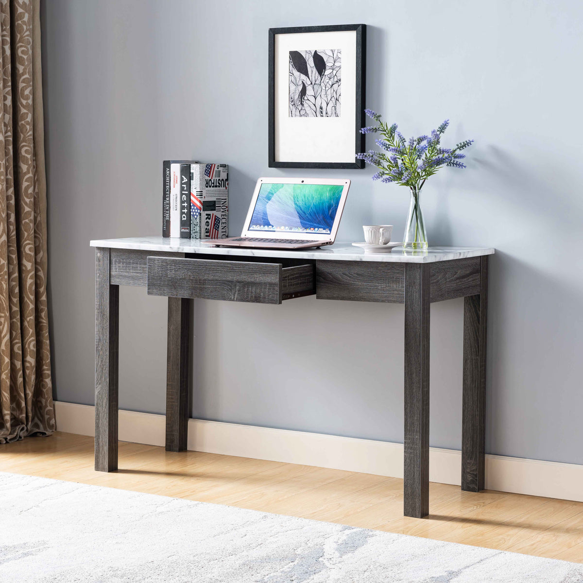 White Desk with Drawer K62718