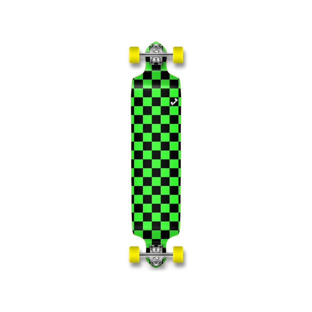 Checker White Drop Down Longboard Complete S234
