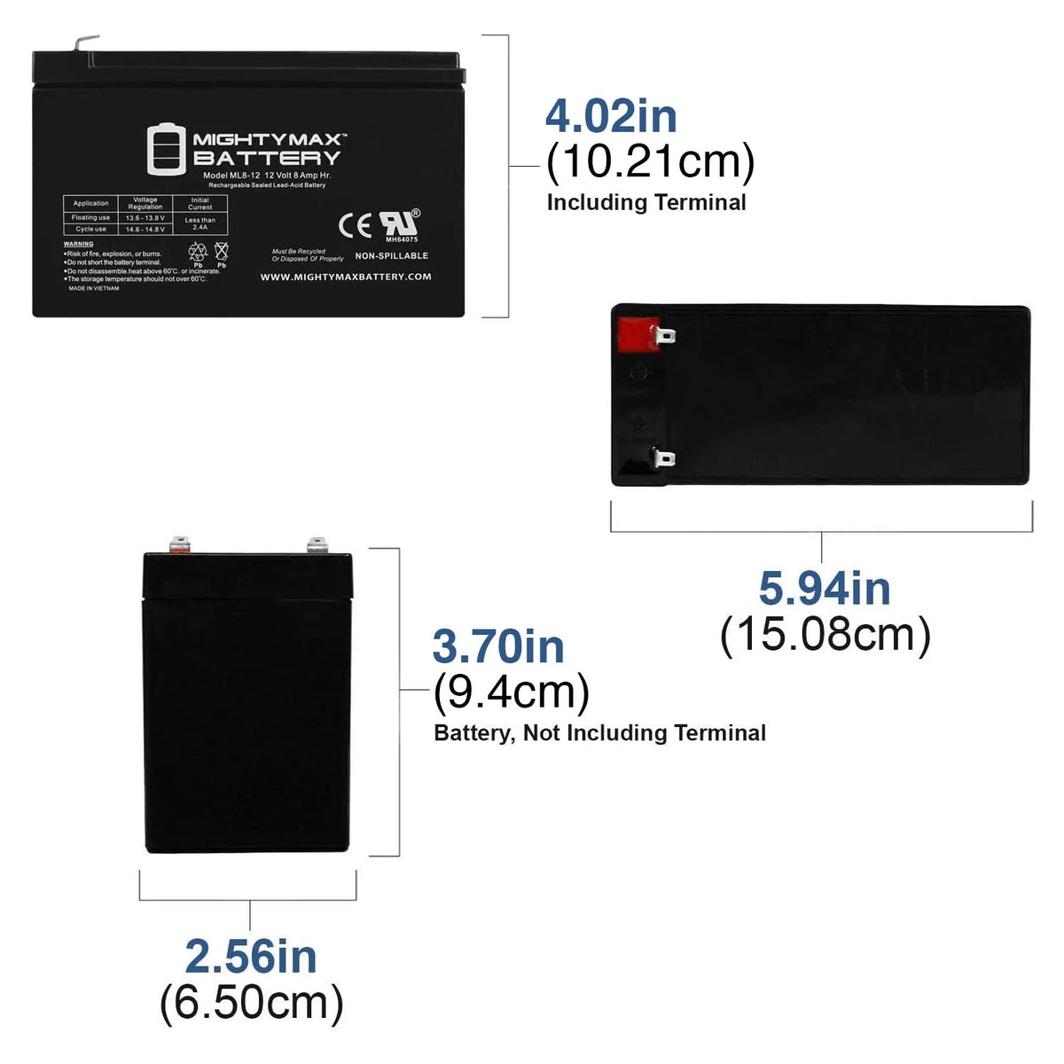 12V 8Ah Battery D9075