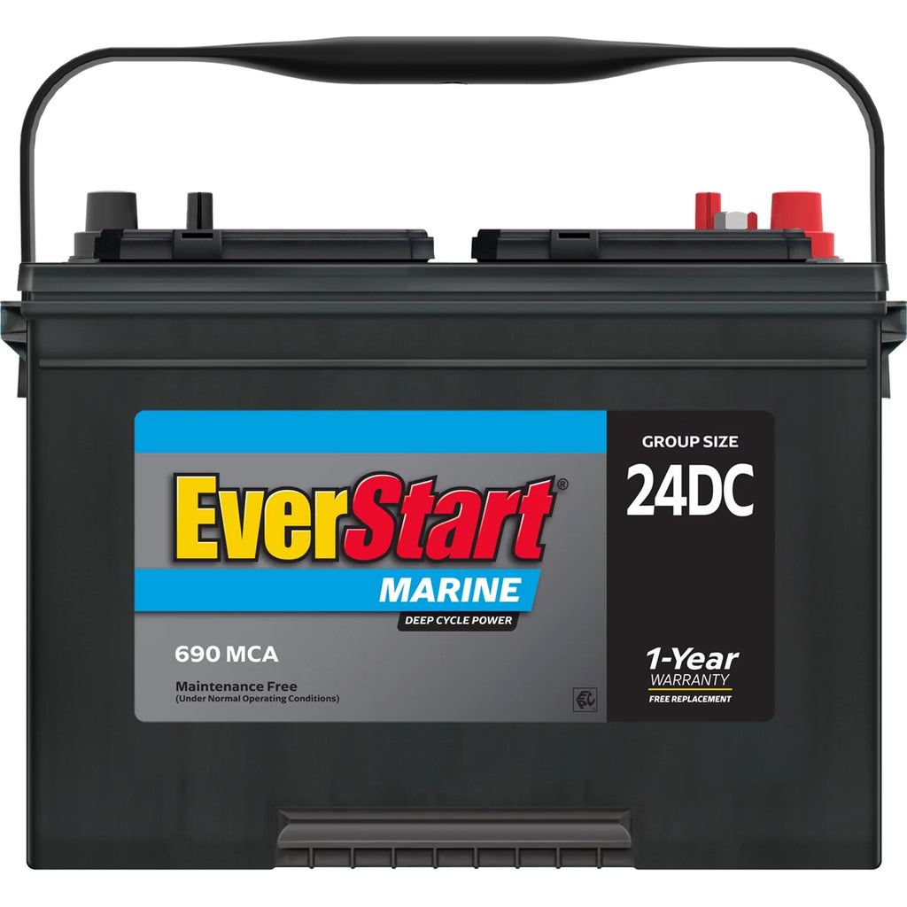 Lead Acid Marine & RV Deep Cycle Battery Group Size 24DC 12 Volt 690 MCA V70054