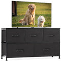 Brown 5 Drawer Fabric Dresser Z34989