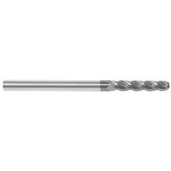 1/2x22 x 2x22 x 4x22 Ball End Mills, Solid Carbide, 4 Flute U755