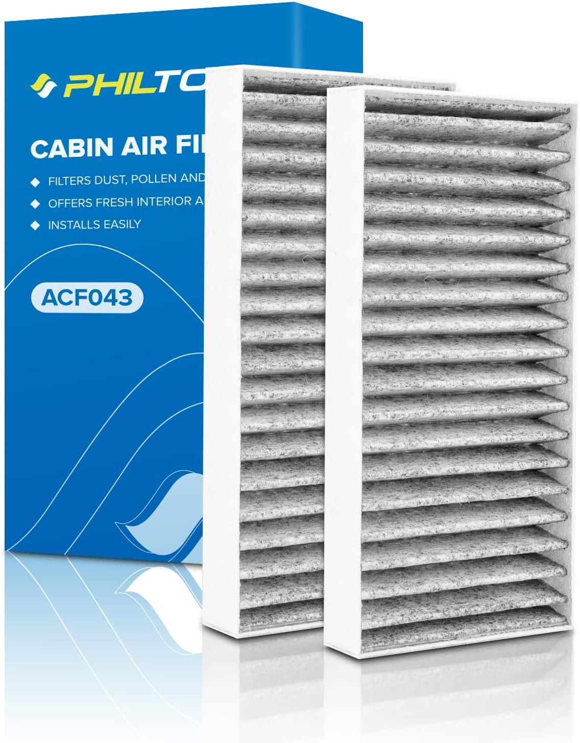 Cabin Air Filter with Activated Carbon, Pack of 2 R1115