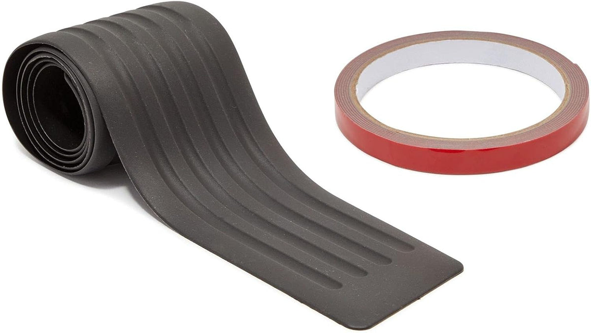 Black Rubber Rear Bumper Protector Trim Guard, 35 in, Pack of 2 J1555