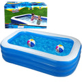 Inflatable Kiddie Pool 71 x 51 x 24 Rectangle Swimming Pool I427