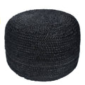 Black Knitted Spherical Pouf Ottoman H37848
