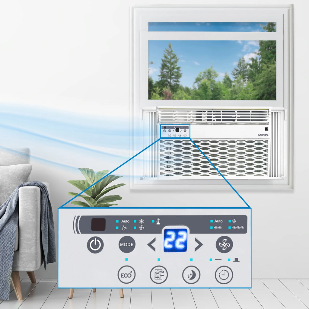 8,000 BTU White Window Air Conditioner with Remote A71063