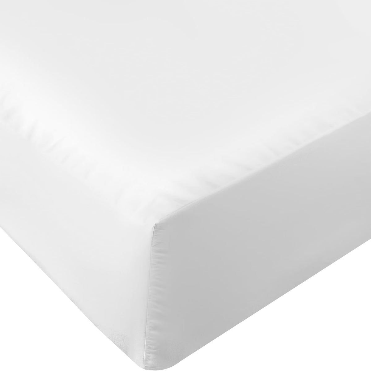 Queen Fitted Sheet, Deep Pocket 15 Inches, White Microfiber H454