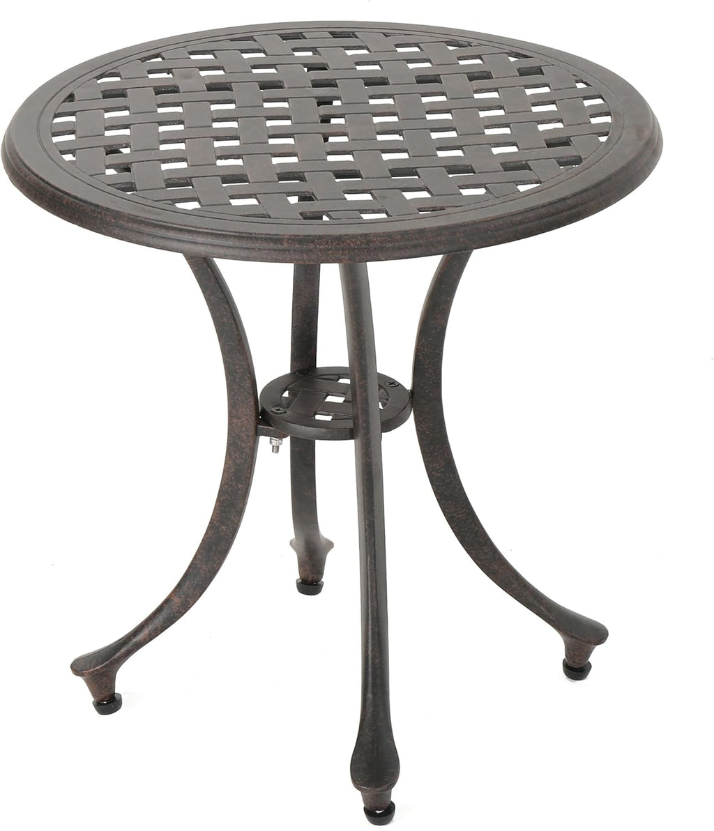 Bronze Finished Cast Aluminum Side Table R579