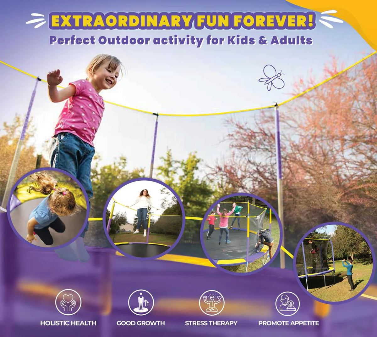 9 FT Round Trampoline Set with Safety Enclosure A4426