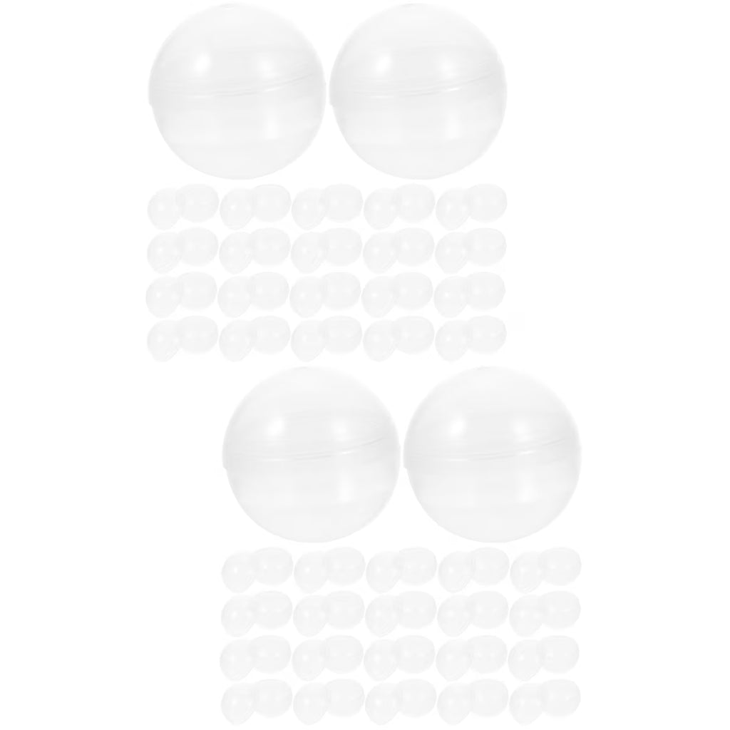 100 pcs Plastic Transparent Fillable Balls O544
