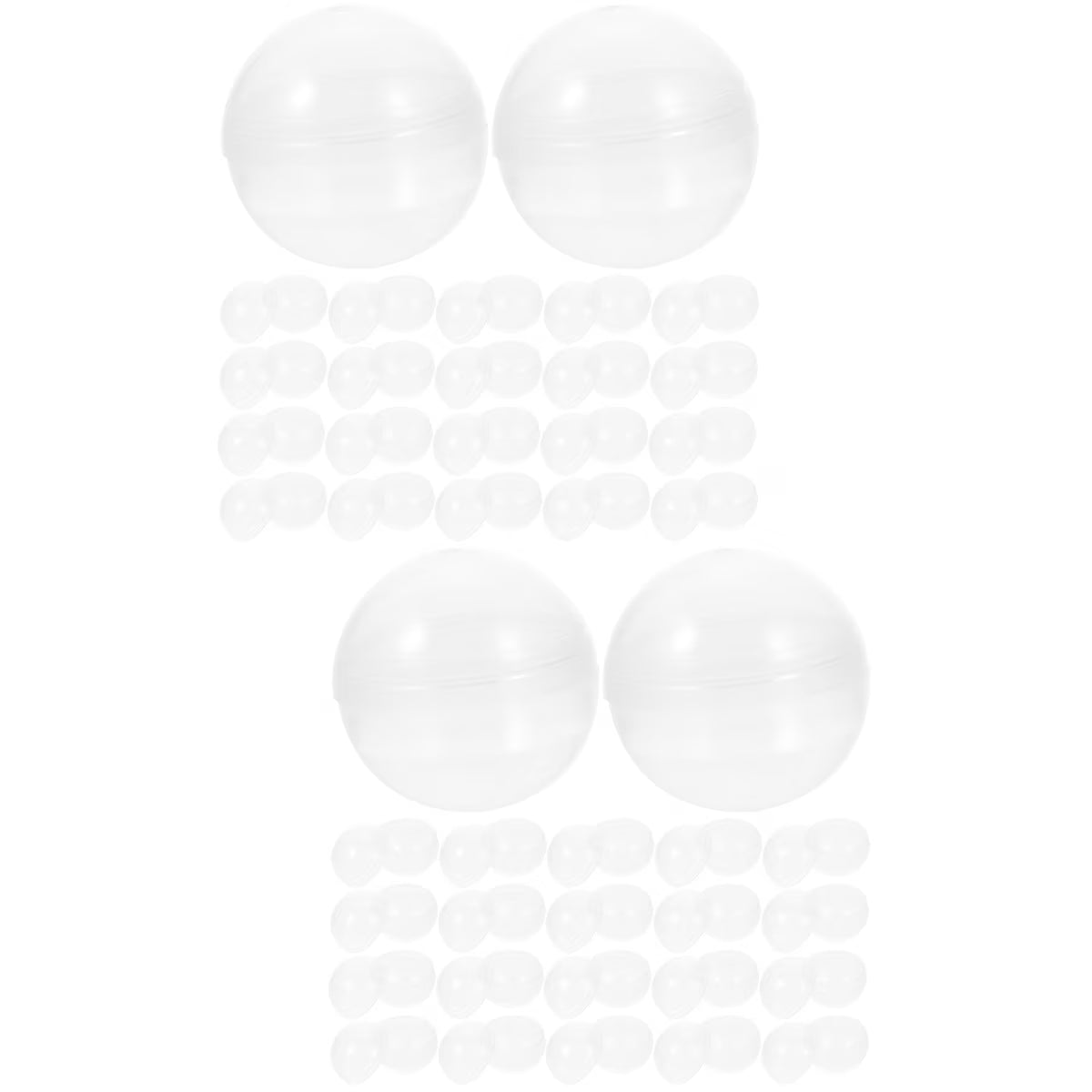 100 pcs Plastic Transparent Fillable Balls O544