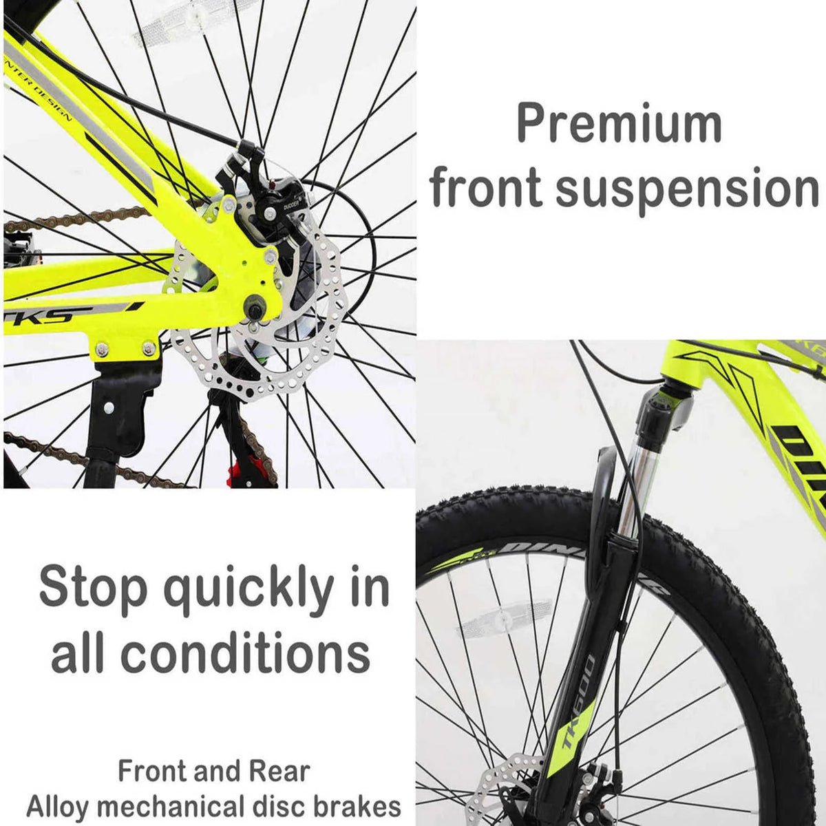 Yellow 21-Speed 26-inch Mountain Bike X511783