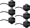 6 Pack Antique Privacy Door Handles Oil Rubbed Bronze Door Lever Set S435