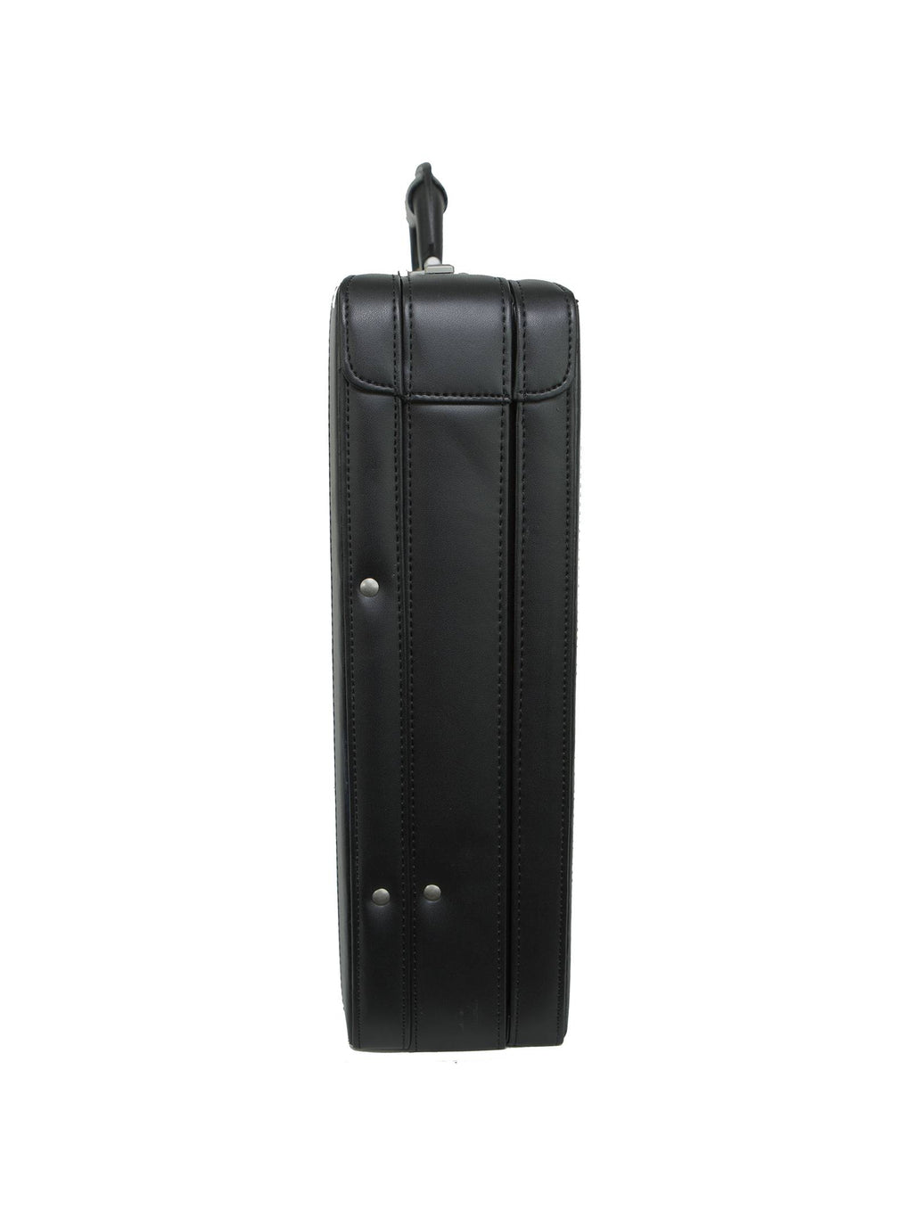 Expandable Leather Attache Briefcase Combination Locks Hard Case K70055
