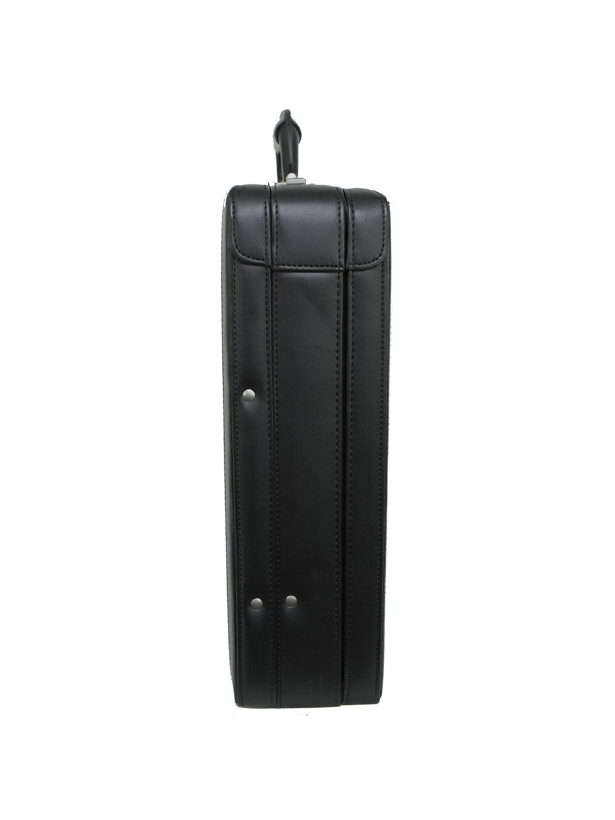 Expandable Leather Attache Briefcase Combination Locks Hard Case K70055