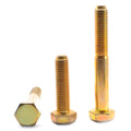 3/4x22-10 x 8x22 (PT) Coarse Thread Grade 8 Hex Cap Screw Alloy Steel Yellow Zinc Plated S51220