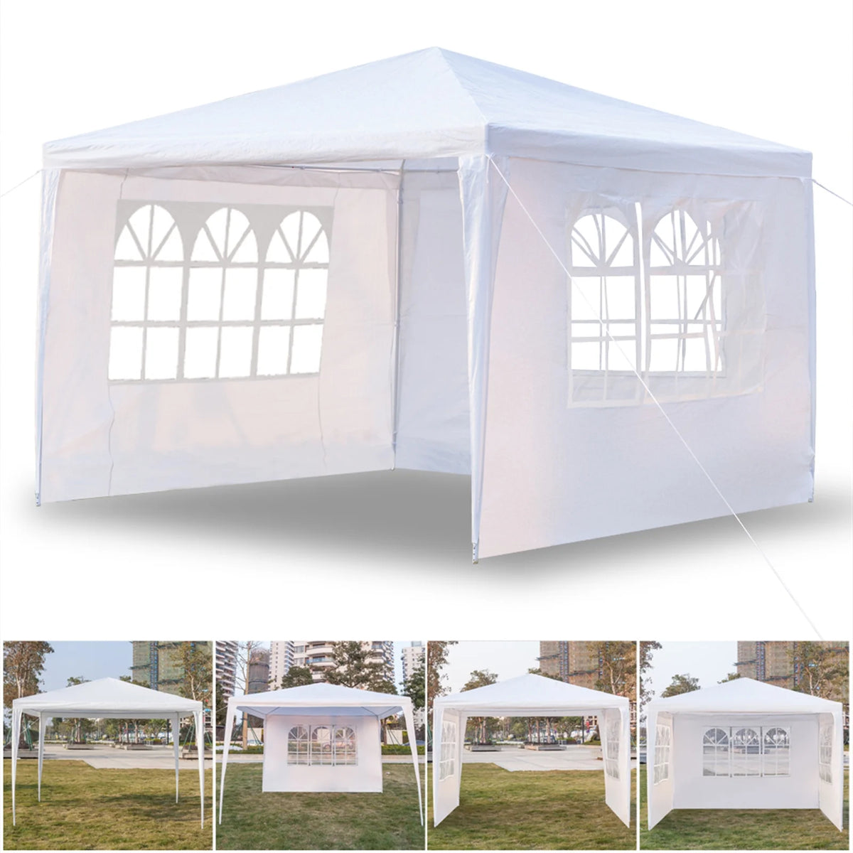 3 x 3m White Waterproof Tent Z702619