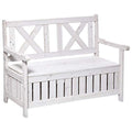Wooden Storage Bench with Storage Box P4389