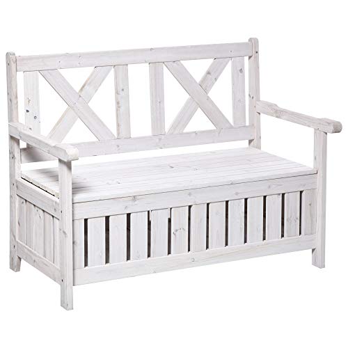 Wooden Storage Bench with Storage Box P4389