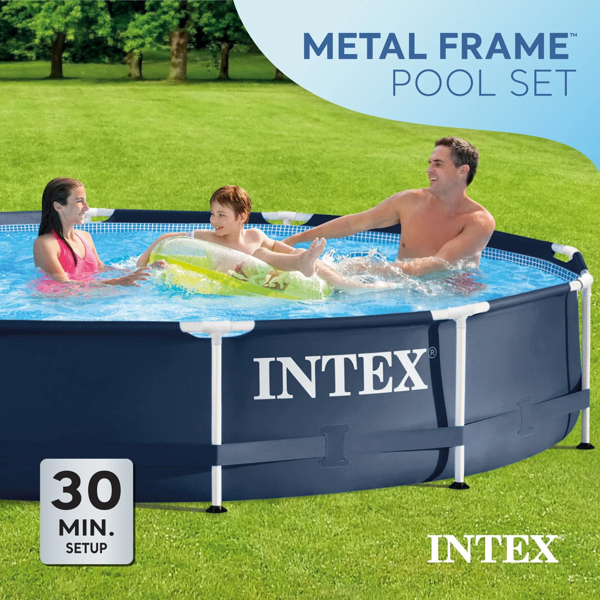 Metal Frame Above Ground Swimming Pool with Pump Z22074