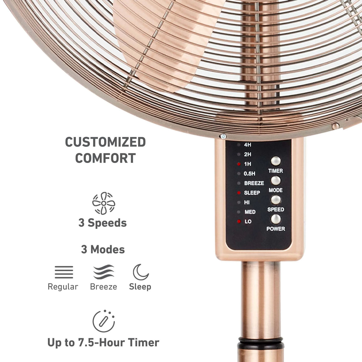 16" Digital Oscillating Metal Stand Fan G24852