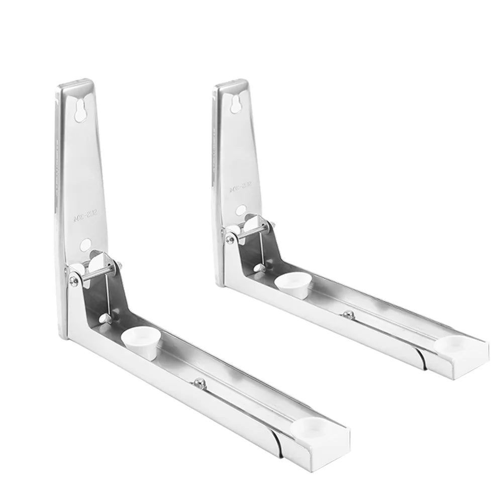 Adjustable 304 Stainless Steel Folding Wall-Mounted Microwave Oven Holder Bracket Shelf N72104