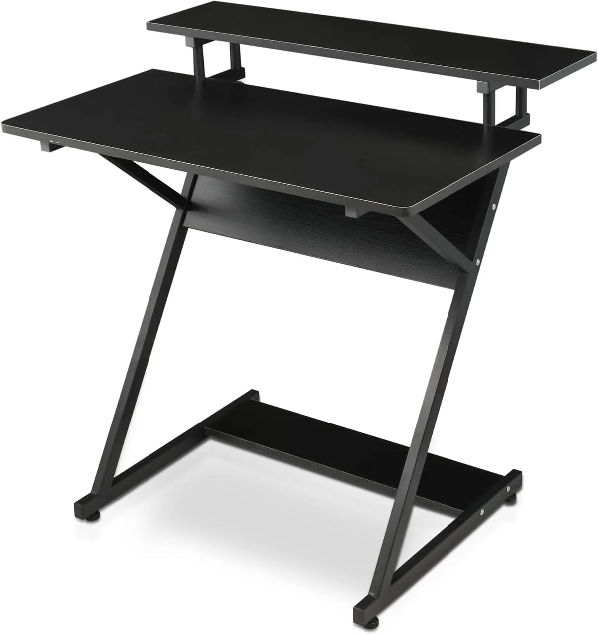 Black 3 Tier Z-Shape Computer Desk T722510