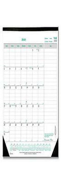 22 x 17 White/Green Monthly Desk Pad Calendar L6889
