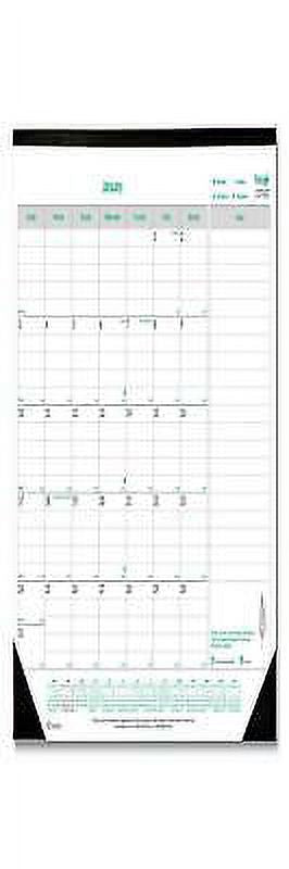22 x 17 White/Green Monthly Desk Pad Calendar L6889