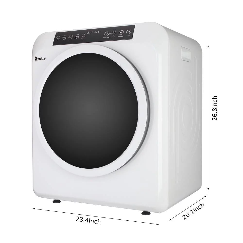 White 13lbs Capacity Stainless Steel Electric Clothes Dryer W56721