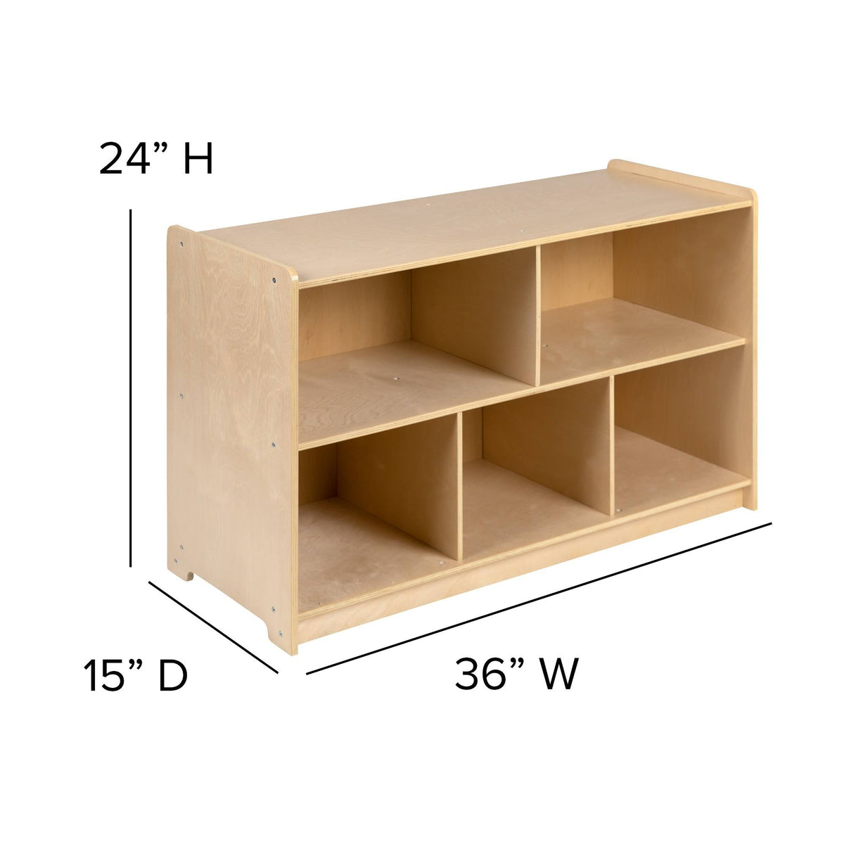 Wooden 5 Section School Classroom Storage Cabinet D9944