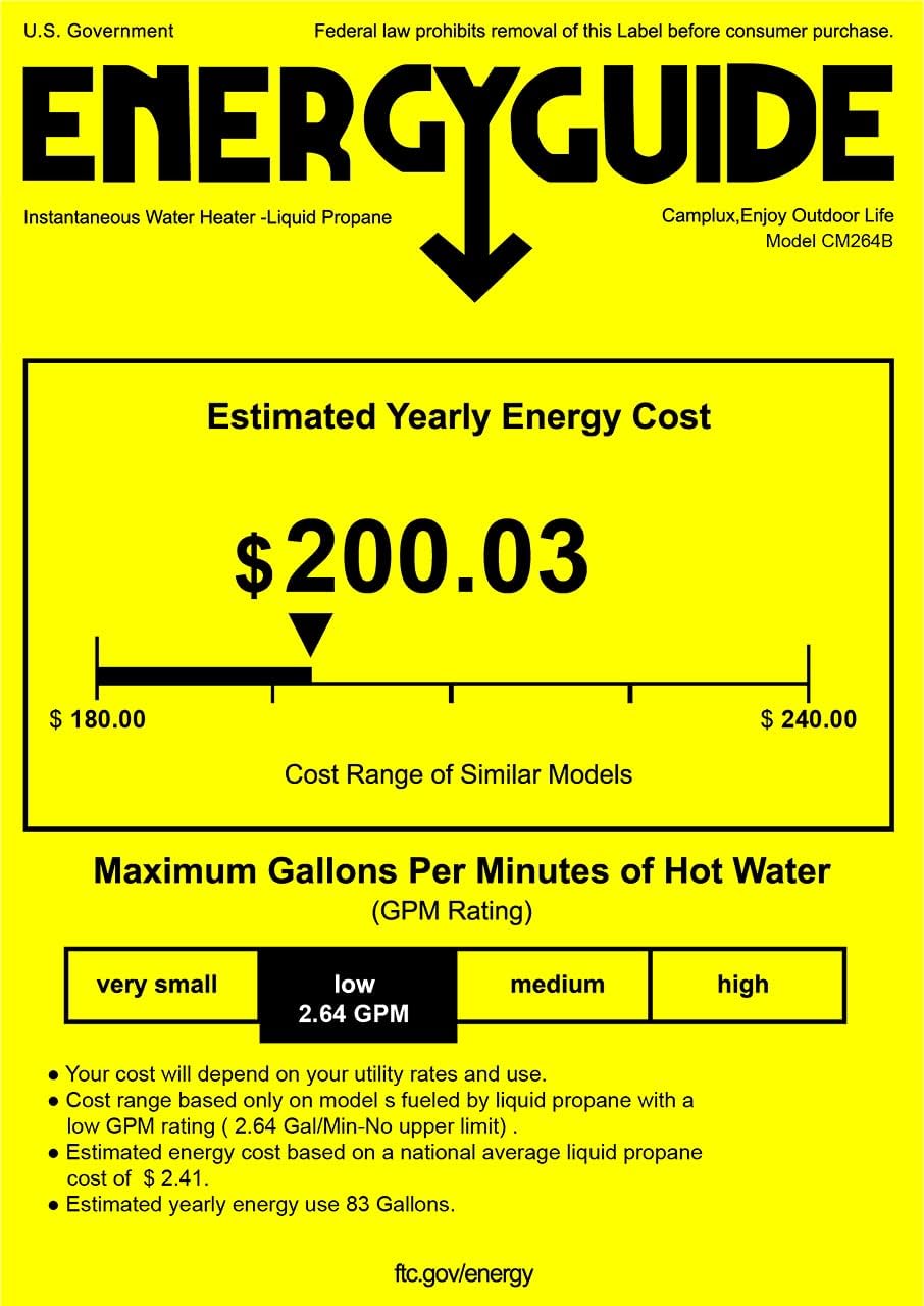 2.64 GPM Propane Tankless Water Heater S650967