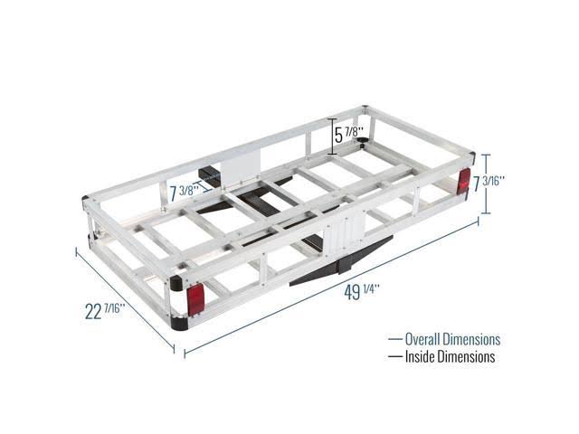 48x22 Aluminum Hitch Cargo Carrier with Hitch Pin G6299