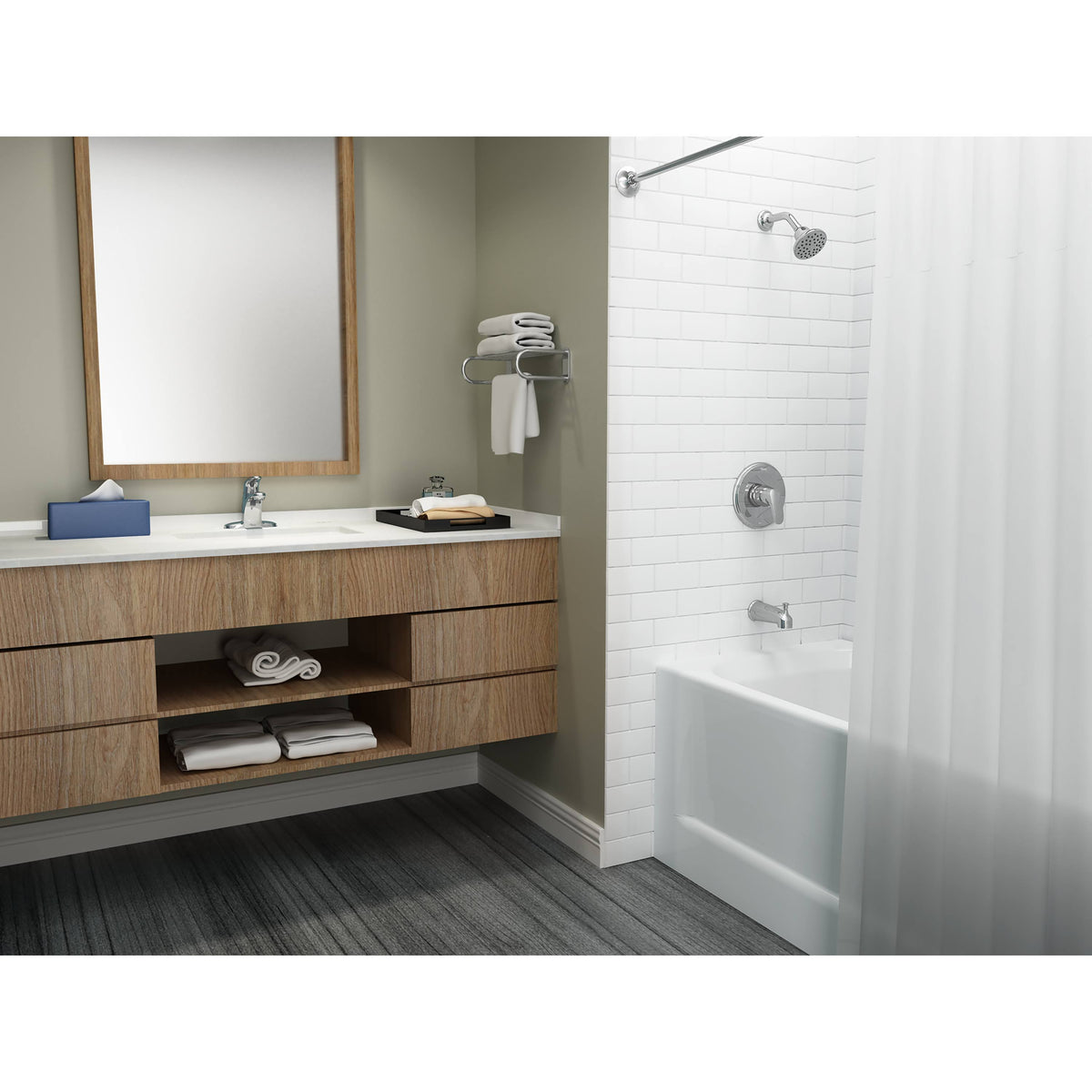 Polished Chrome Single-Handle Centerset Bathroom Faucet J6965