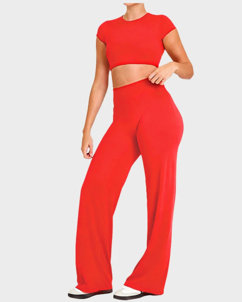 High-Waisted Wide-Leg Yoga Pants W808763