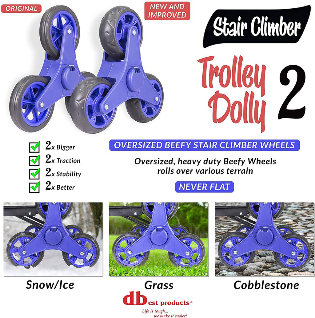 Blue Foldable Grocery Cart V54362