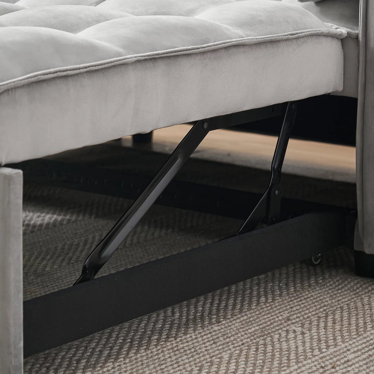55.5'' Velvet Convertible Sleeper Sofa Bed M971827
