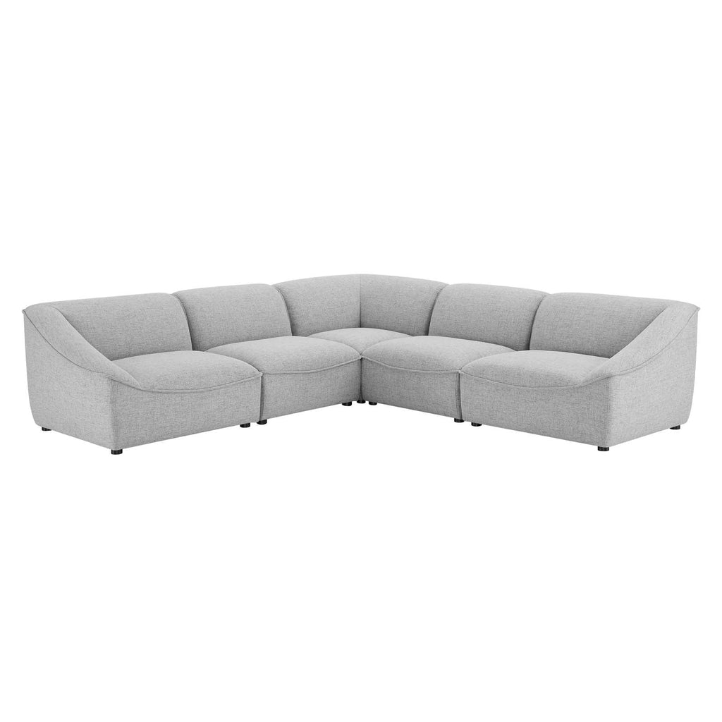 Light Gray 5-Piece Sectional Sofa O8670