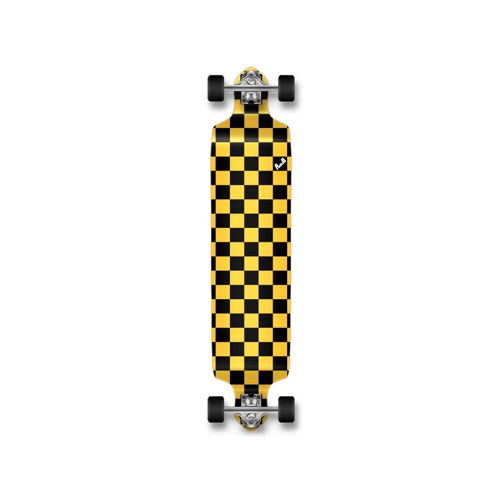 Checker White Drop Down Longboard Complete S234